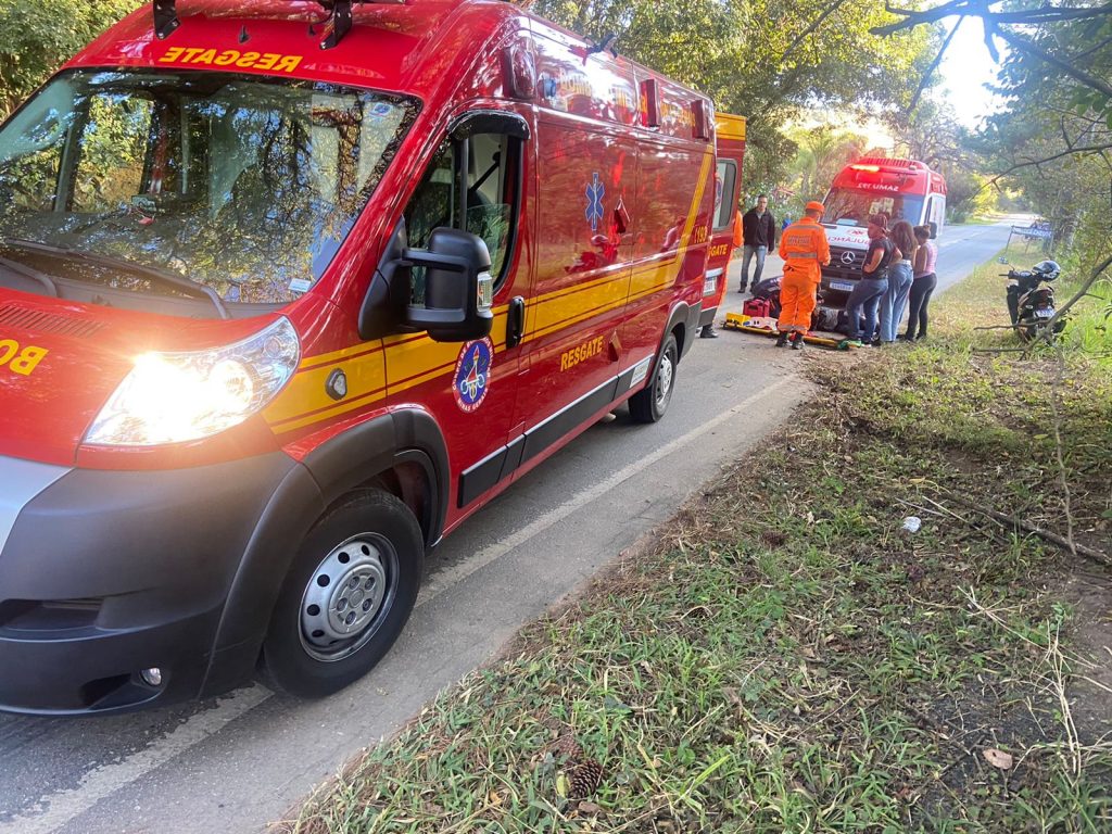 WhatsApp Image 2022 06 06 at 09.44.02 1 Bombeiros atendem queda de motociclista na BR 460 em Pouso Alto