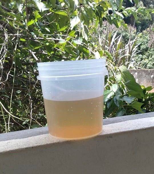 agua suja Água entregue pelo SAAE de SL está "cor de ferrugem, barrenta" ! Até quando?
