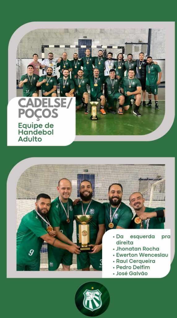 esportes capa Atletas de São Lourenço conquistam o título Mineiro de Handebol Adulto de forma invicta jogando pela equipe Caldense/Poços