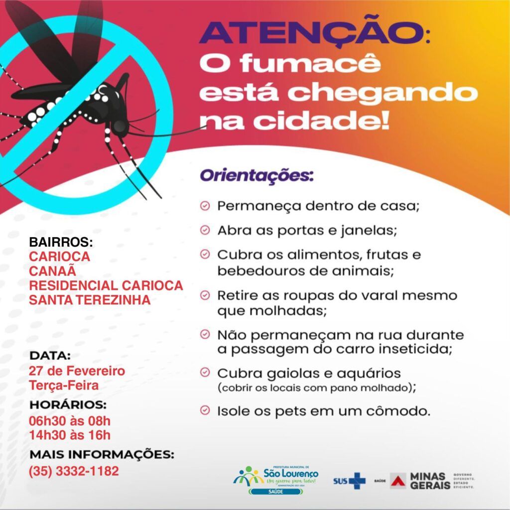 IMG 5148 Fumacê nos bairros contra a dengue começa dia 27/02 em São Lourenço