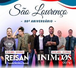 WhatsApp Image 2026 03 19 at 10.23.48 1 São Lourenço comemora 99 anos com festa de cinco dias e grandes atrações musicais