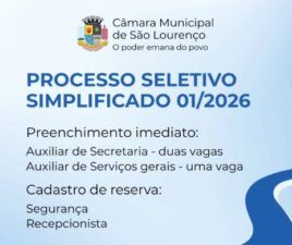 Câmara de São Lourenço abre inscrições para processo seletivo com vagas imediatas e cadastro de reserva 1 WhatsApp Image 2026 03 27 at 08.59.04 Câmara de São Lourenço abre inscrições para processo seletivo com vagas imediatas e cadastro de reserva