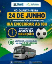 Transporte público de São Lourenço terá atendimento encerrado às 18h nesta quarta-feira 1 WhatsApp Image 2026 06 24 at 08.59.57 Transporte público de São Lourenço terá atendimento encerrado às 18h nesta quarta-feira